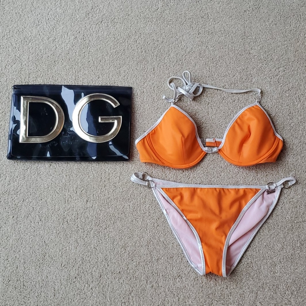 NWOT Orange and Silver D&G Bikini